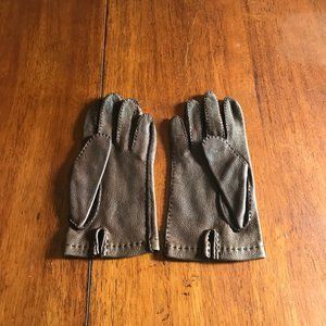 Brown Leather Driving Gloves
